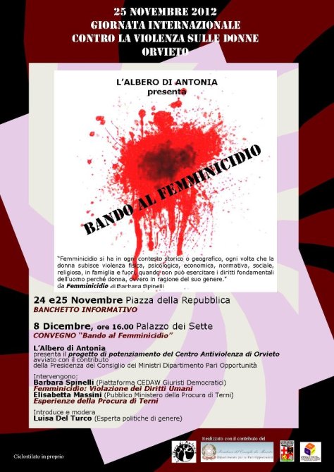 Stop al femminicidio, basta violenza sulle donne