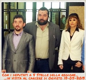 Silvio Torre con i deputati Ciprini (a sin.) e Gallinella (a destra)