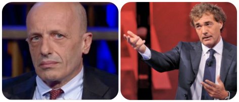 collage sallusti e giletti