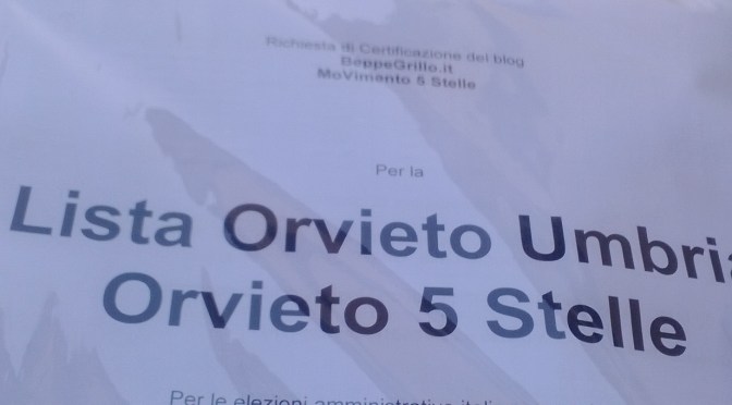 Depositata la lista civica “Orvieto 5 Stelle”