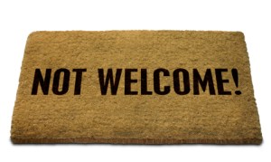 Not Welcome Doormat, with Clip Path. See also 'Welcome' Doormat