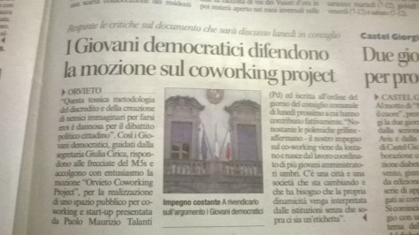 I giovaani Dem contro il M5S che li ha sgamati sulla mozione coworking