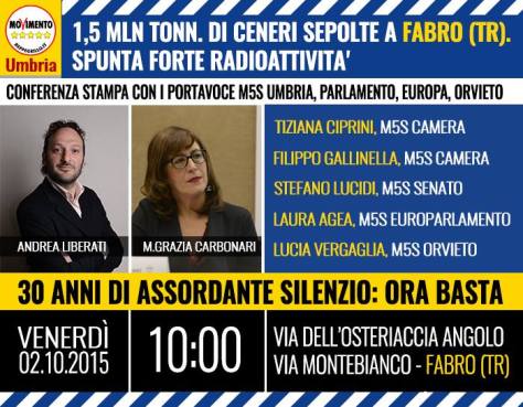 conferenza stampa fabro radioattività