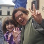 La portavoce #M5S Lucia Vergaglia (con la picvola Francesca)