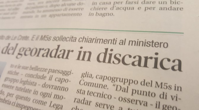 Georadar a Le crete: Sao Acea sbaglia