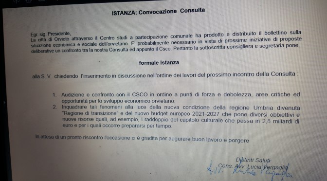Consulta sviluppo. Conclusione fase di ascolto.