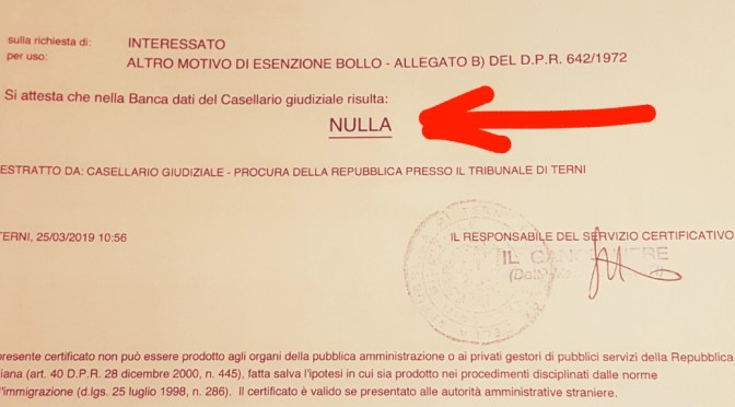 Vergaglia(M5S Orvieto): liste pulite per Orvieto 2019