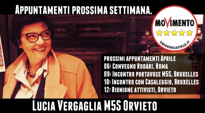 Vergaglia (M5S Orvieto): una settimana densa di incontri