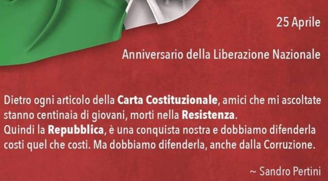 Vergaglia: festeggiamo la Liberazione a buon diritto