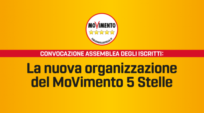 Invito a partecipare alla riorganizzazione M5S