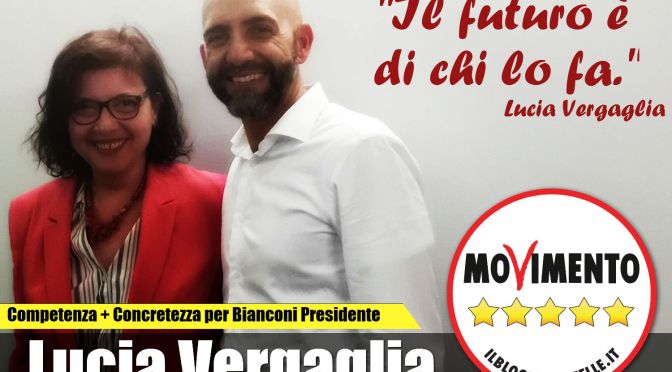 Tra i candidati di Vincenzo Bianconi c’è Lucia Vergaglia del M5S